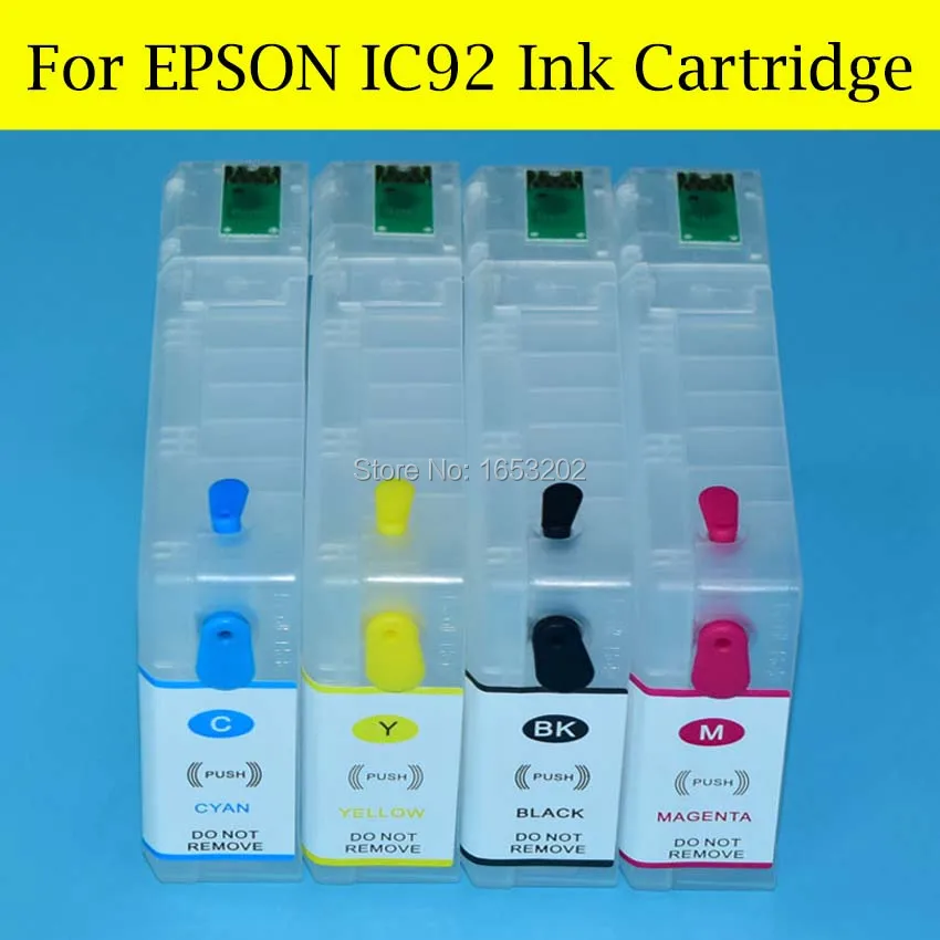 Картридж с чернилами IC92 4 цвета дуговым чипом для принтера Epson PX-M840 M840 PX-S840 S840 840 |