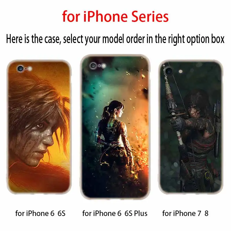 Чехлы для телефонов силиконовый мягкий чехол iPhone 11 Pro X XS Max XR 6 6S 7 8 Plus 5 4S SE Lara Croft Tomb