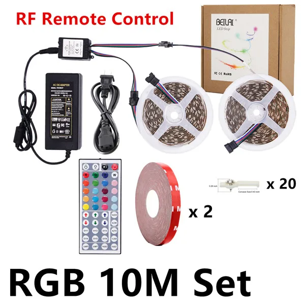 10 м 5050 RGB Светодиодная лента Водонепроницаемая wifi RGBW RGBWW DC 12 В светодиодный светильник комплект гибкой
