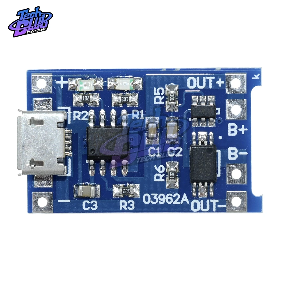 Micro USB 5V 1A 18650 TC4056 фотозарядная плата с автоматической защитой и двумя