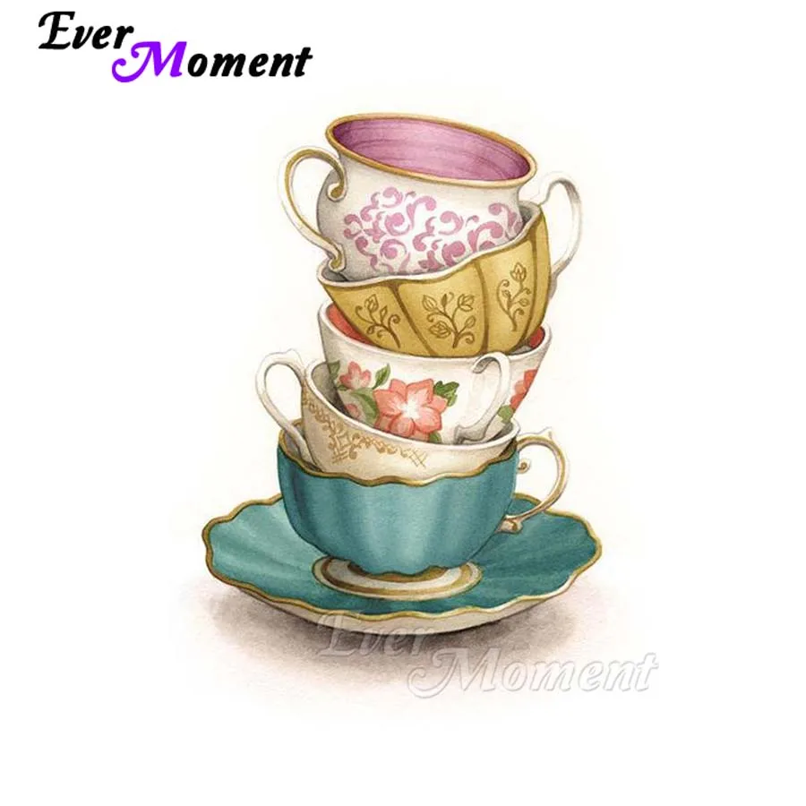 Ever Moment DIY Алмазная вышивка милые чашки мозаика квадратные дрели художественное