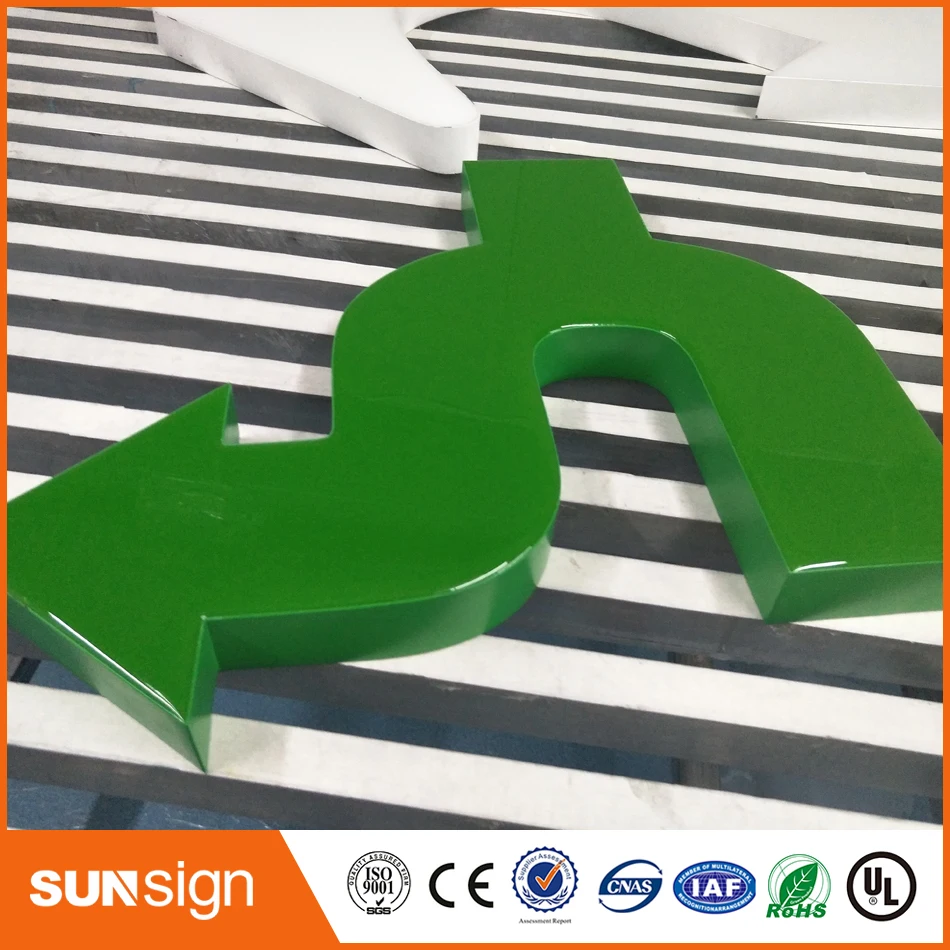 customer Water proof resin Epoxy led letters signs outdoor outlet   Advertising light letters store logo