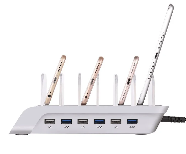 Новая 6 портовая зарядная станция USB многофункциональное зарядное устройство