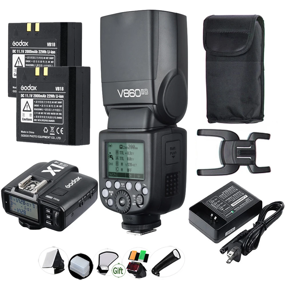 GODOX V860IIC V860IIN V860IIS V860IIO v860if литий-ионный аккумулятор TTL 2,4G HSS Вспышка Speedlite для Canon Nikon Sony Olympus Fuji