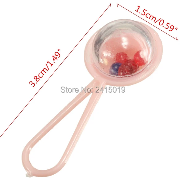 Симпатичные недорогие погремушки для детей длина 4 см 1-1/2 дюйма голубые и розовые