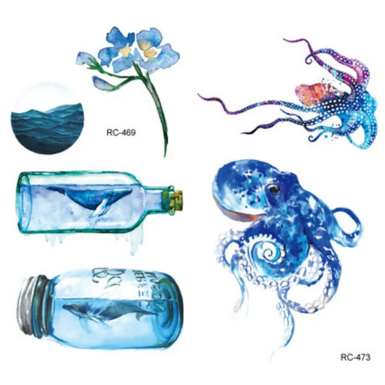 Оригинальные цветные наклейки на руку Водонепроницаемые тату 5000pks|Временные