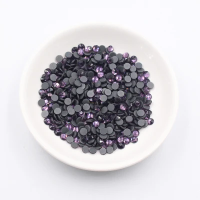 Tanzanite Стразы горячей фиксации, железные Стразы для одежды, дизайн ногтей, высокое качество, SS6 SS10 SS16 SS20 SS30, стекло, кристалл AB, горячая фиксация камня - Цвет: Tanzanite