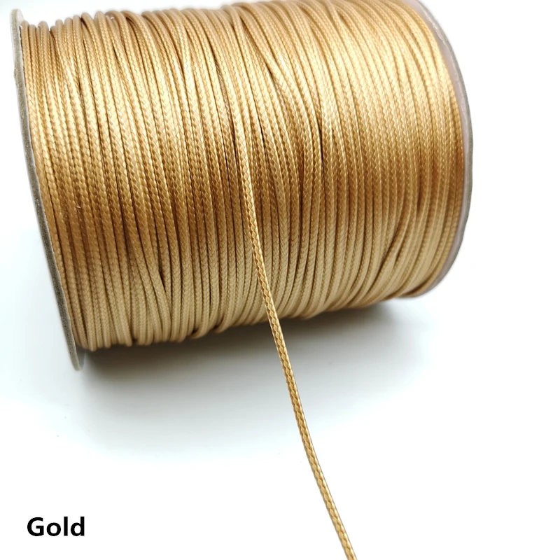 Gold 10 ярдов 1,5 мм вощеная нить для рукоделия изготовления ювелирных изделий веревочная нить для кожаного шитья ручная Вощеная строчка для рукоделия - Цвет: Gold