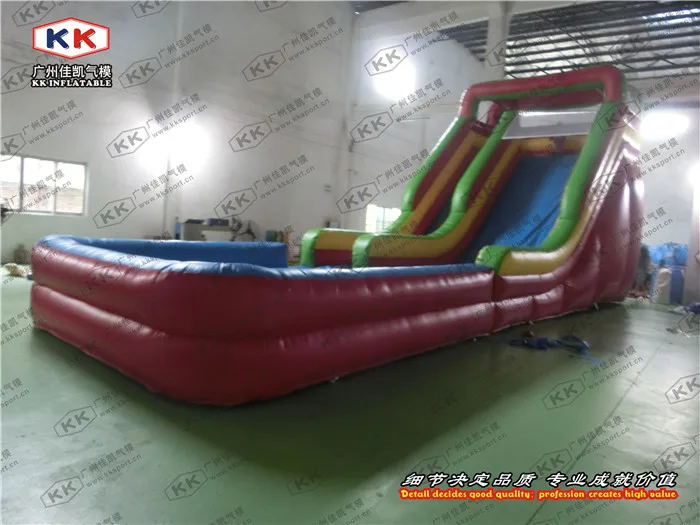 Надувная водная горка с бассейном для надувных водных игр|inflatable water slides|water slidewater
