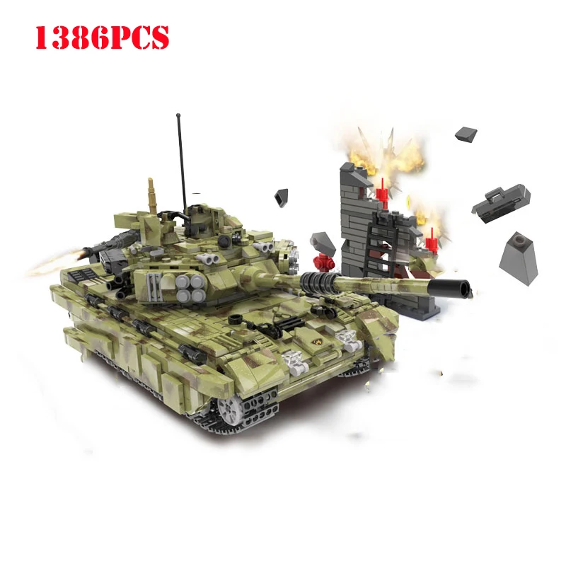 В стиле милитари T90 Panzer танк тигр строительные блоки игрушки совместимый