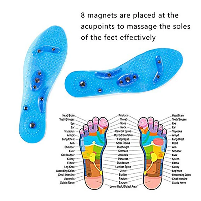 Массажные стельки Reflexology Pain Plantar Fasciitis рельефные силиконовые с поддержкой арки