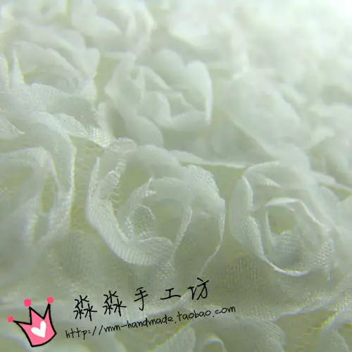 Чистый белый бутон шелковая марля одежда Сделай Сам стерео цветок маленькая Роза