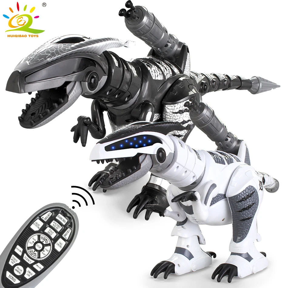 HUIQIBAO игрушки динозавр RC животные ходьба с песней мигающий свет Электрический