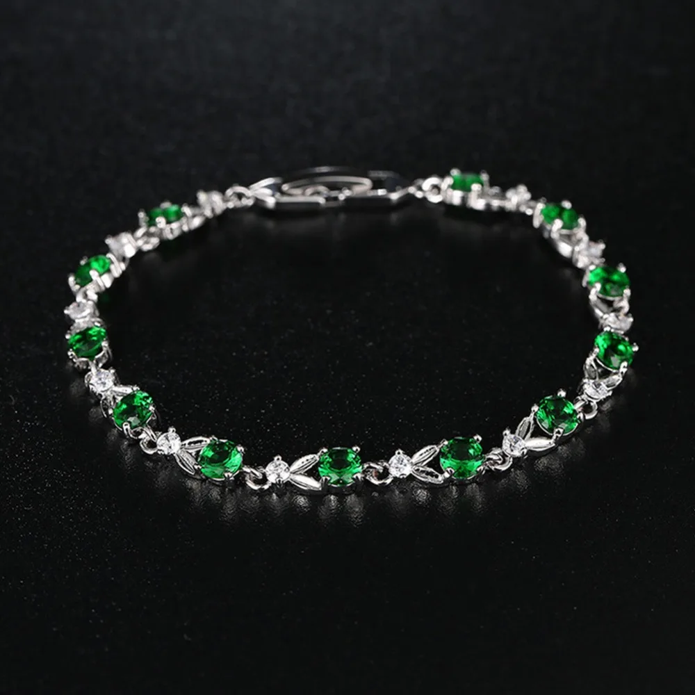 Новые модные горячие для женщин девочек серебряные украшения Diamante Браслет Шарм