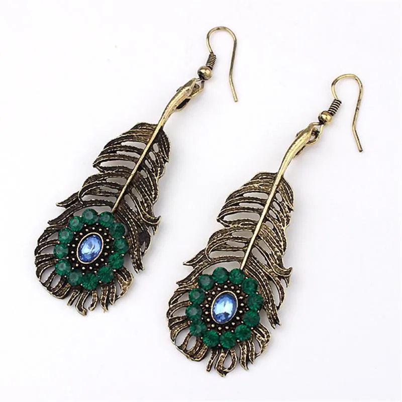 Женские винтажные серьги гвоздики с павлином в европейском стиле|stud earrings|stud earrings