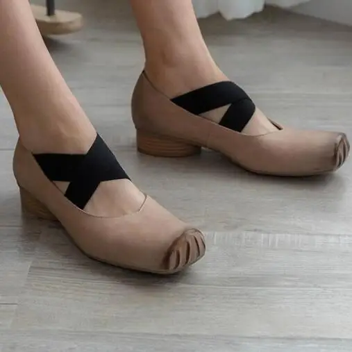 Женские винтажные балетки коричневые кожаные туфли на плоской подошве | Обувь