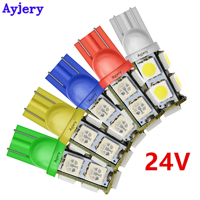 

AYJERY 4 шт. W5W 194 T10 5050 9SMD фотолампа для трейлера, грузовика, автомобиля, номерного знака, освещение, белый, синий, красный, зеленый, янтарный