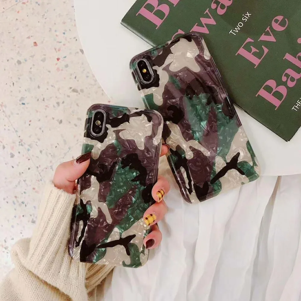 HOKEJ армейский зеленый камуфляжный чехол для iPhone X 6 6S 7 8 Plus мягкие силиконовые