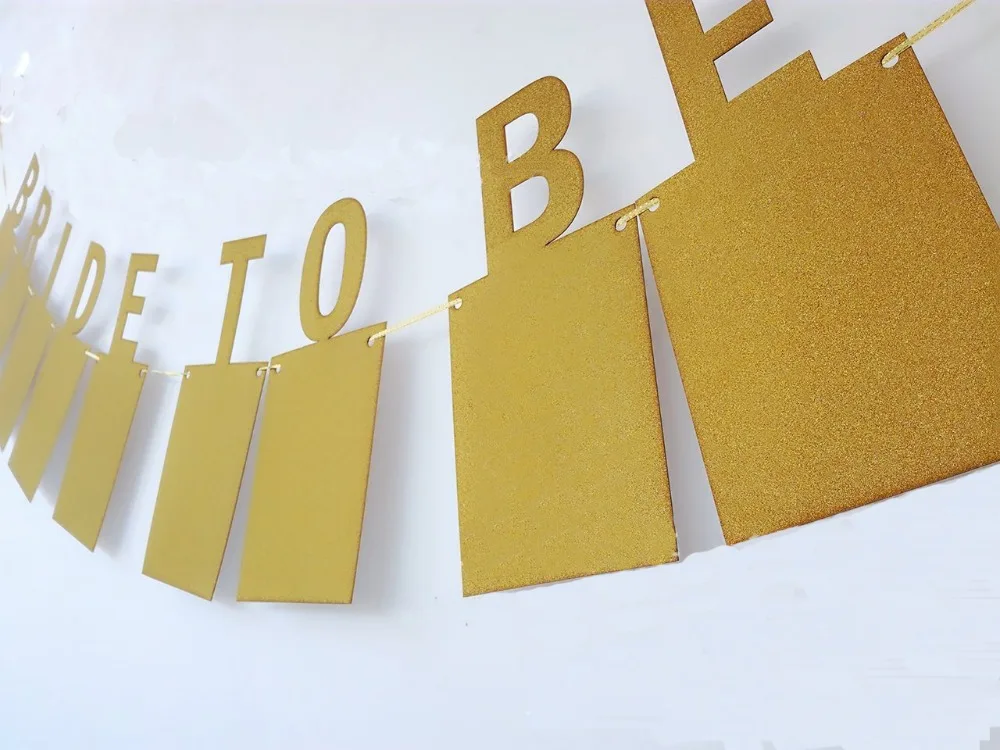 Женская бумажная фотогирлянда Свадебный флаг с надписью Bride To Be блестящее