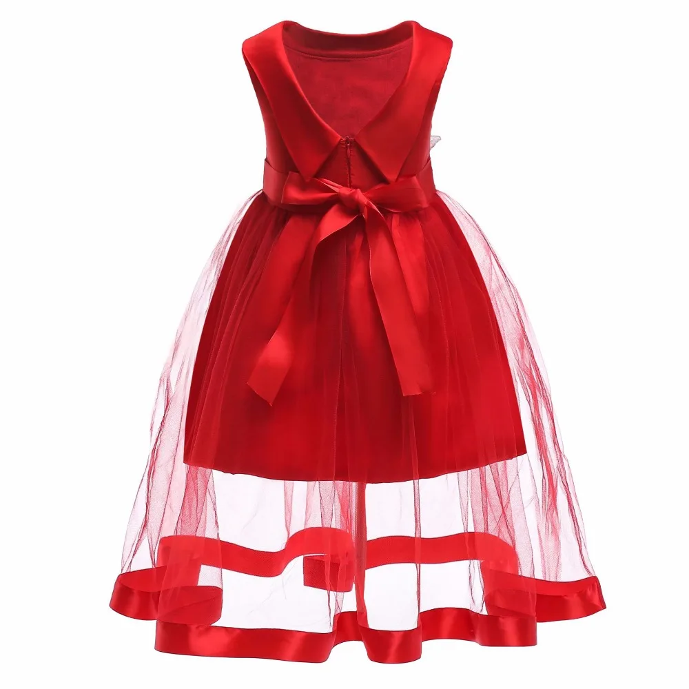 2020 Embroidery Summer Clothes Flower Princess Kids Dresses For Girls Dress Elegant Wedding Children Clothing 6 5 10 Years | Детская
