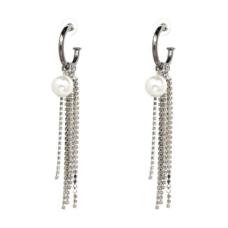 Fashion Earrings Wholesale New Women Chain Simulated Pearl Tassel Vintage Statement Drop 2018 Jewelry Earings | Украшения и