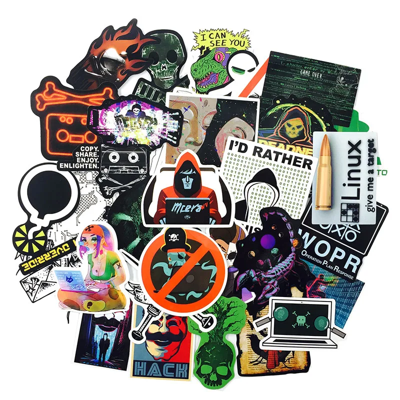 50 шт./лот программируемая наклейка для хакеров Geek | Игрушки и хобби