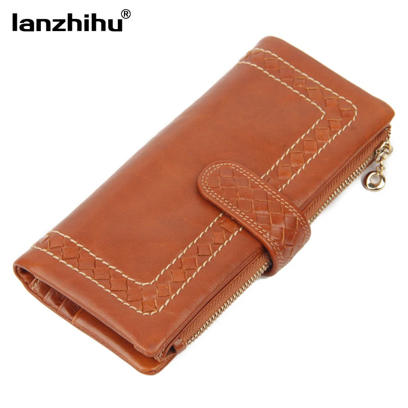 Распродажа 2016 Новинка Для женщин кошельки моды масло воск коровьей чехол из