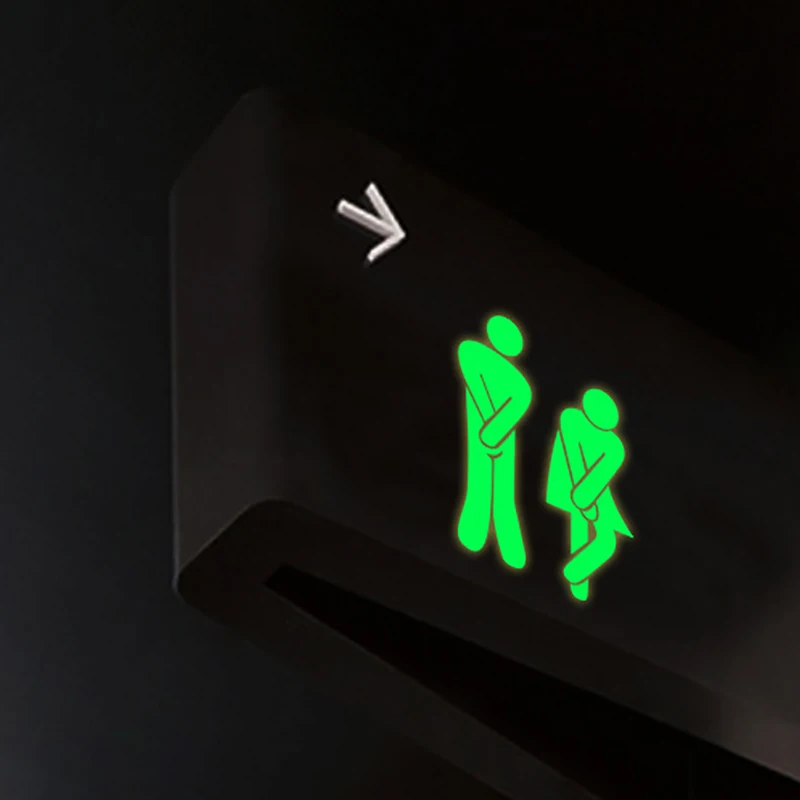 Светящаяся Настенная Наклейка для туалета водонепроницаемая наклейка на дверь