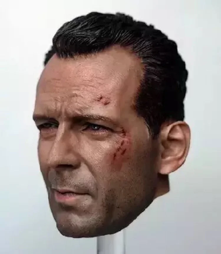 

Custom 1/6 Scale Bruce Willis Head Sculpt John McClane Die Hard Bashing For Hot Toys Phicen Dolls Collection