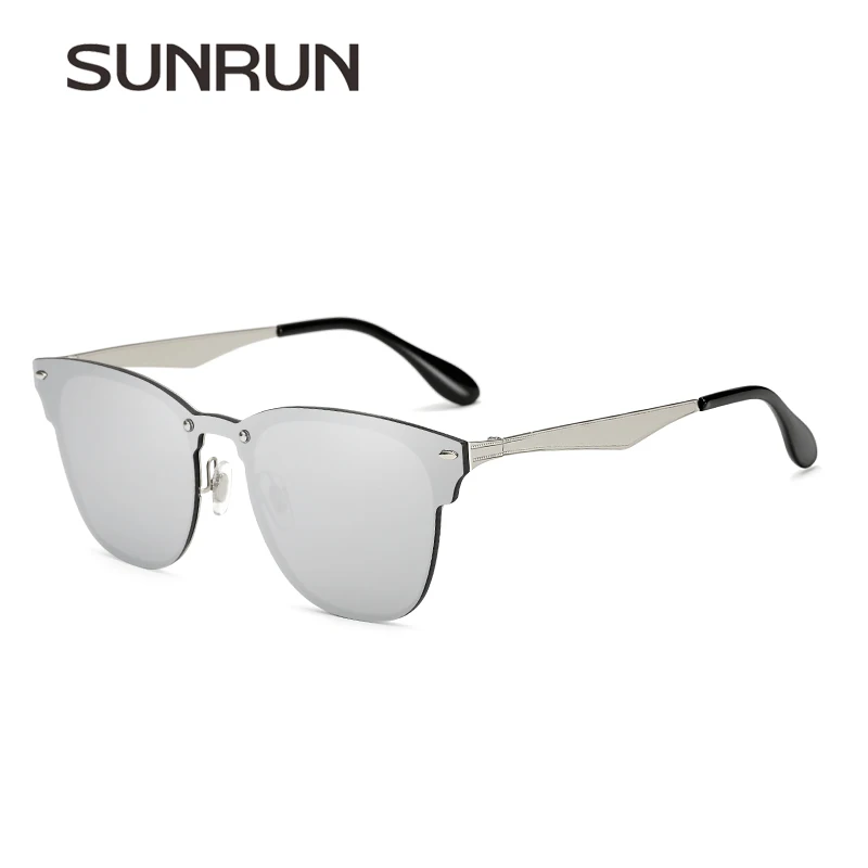 SUNRUN новые мужские Квадратные Солнцезащитные очки брендовая дизайнерская оправа
