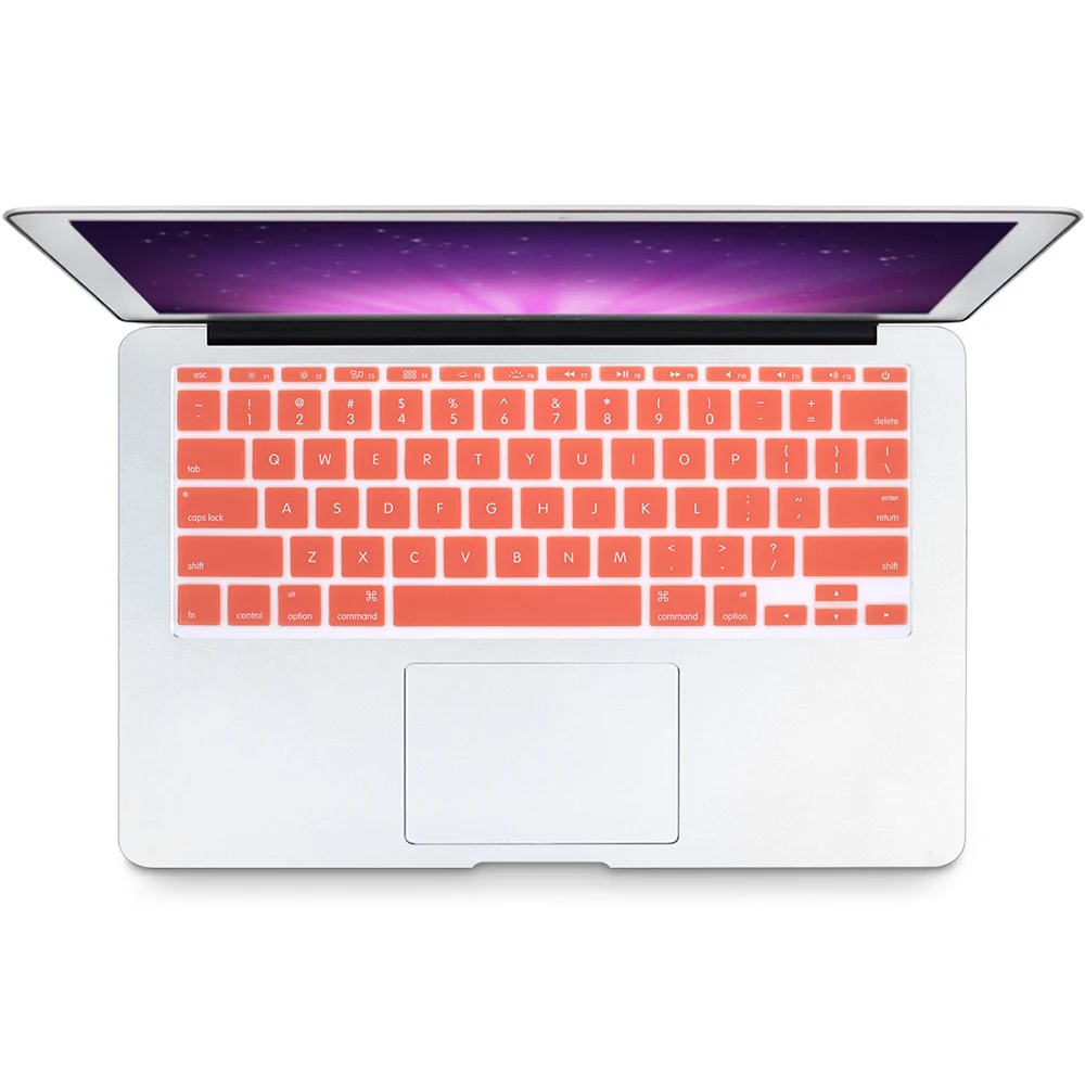 Цветной Мягкий силиконовый чехол для клавиатуры английской версии США Apple MacBook Air