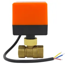 G1/2 дюйма AC220v DC24v DC12v Электрический моторизованный латунный шаровой клапан с электрическим активатор привода 2 способа dn15 сантехника CN01 CN02