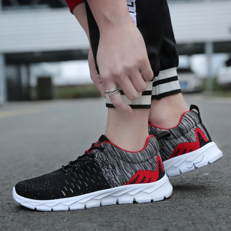 Спортивная обувь для мужчин повседневная мужская на плоской подошве сетчатые