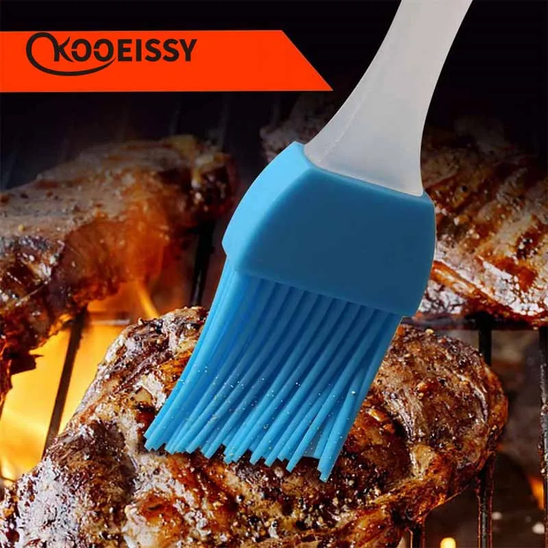 2 шт. инструмент для барбекю Гибкая силиконовая щетка выпечки расческа гриля