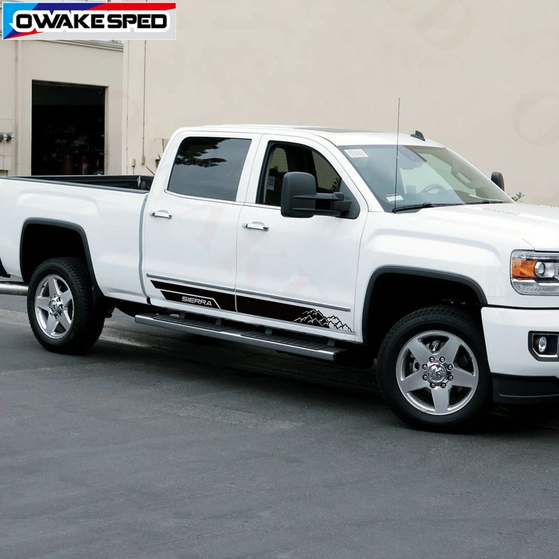Наклейка на автомобиль боковая юбка дверь полоса комплект для GMC Sierra Z71 1500 фара