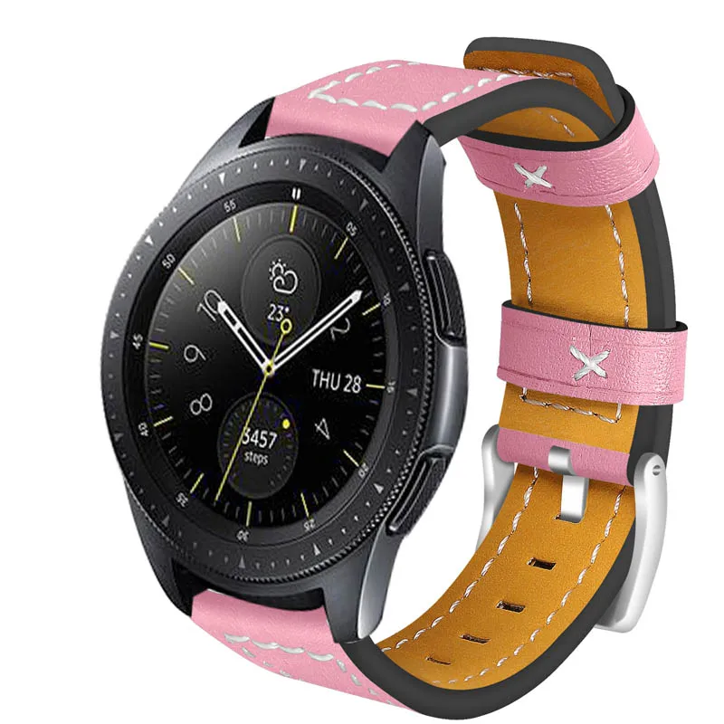 Новый кожаный браслет спортивный ремешок для Samsung Galaxy SM-R810 часы M42mm L46mm @ JH |