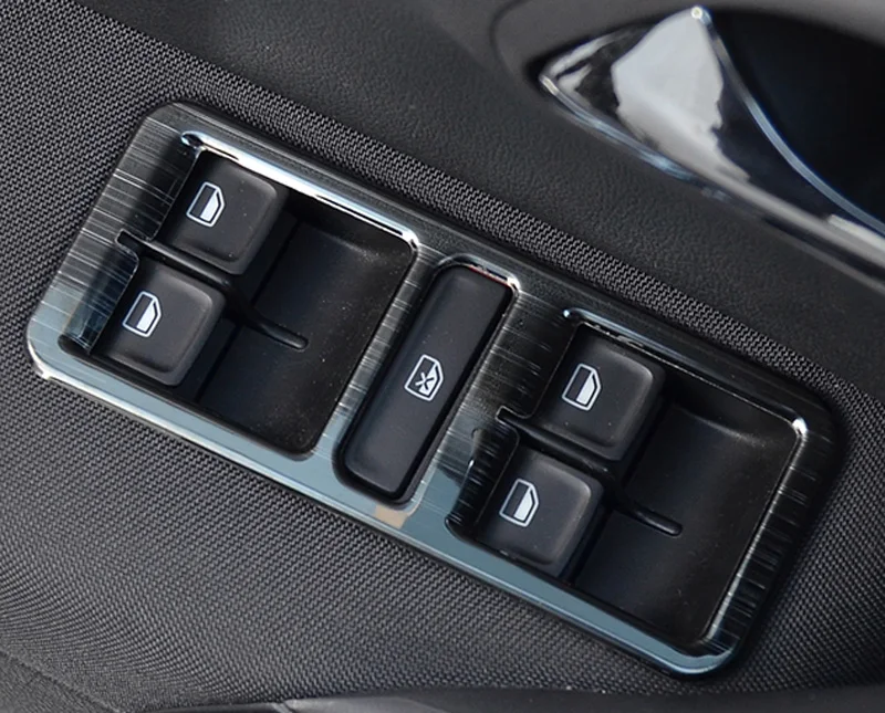Черная деталь из нержавеющей стали для vw polo 2011 2017 внутреннее украшение