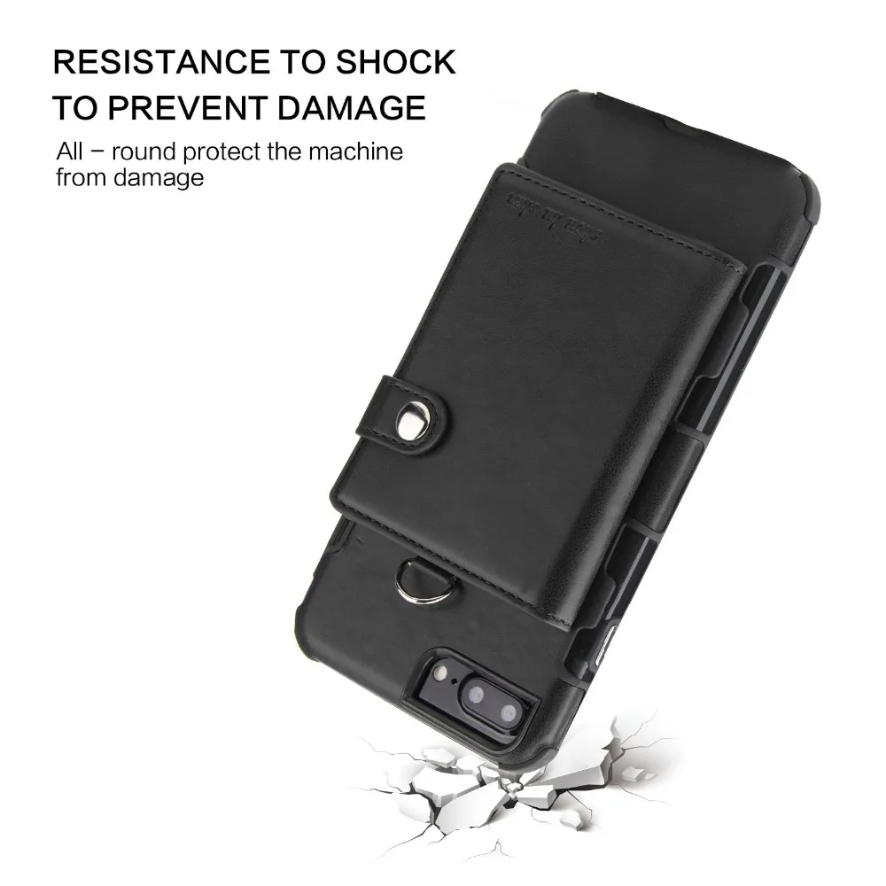 Flip Wallet Case for iPhone 8 Plus 7 Fashion Leather with Card Holder Phone Cover Funda Capa | Мобильные телефоны и
