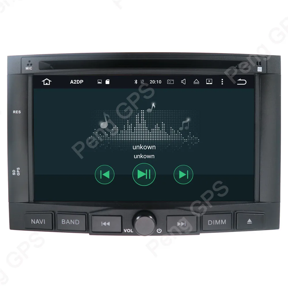 Автомагнитола 2 Din с восьмиядерным процессором DVD плеером и GPS навигацией для Peugeot