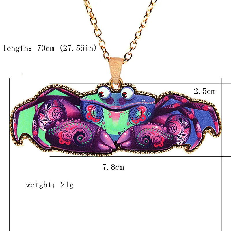 6 шт./лот красочные Краб симпатичный кулон колье ювелирные изделия девушки