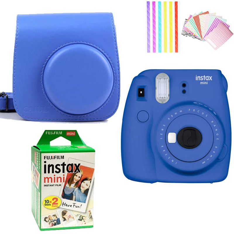 Fujifilm Instax Mini 9 мгновенная печать цифровая камера с двойным пакетом пленка для фото