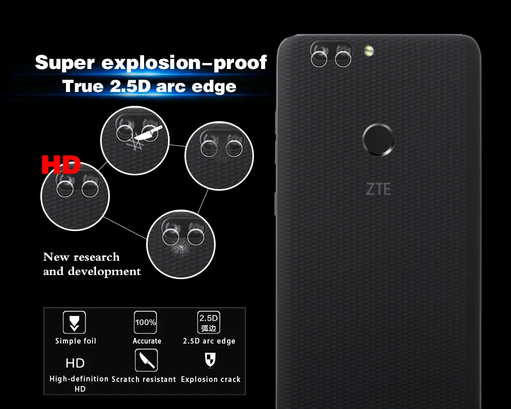 HD Прозрачная задняя пленка для объектива камеры ZTE Blade Z Max Z982 сотового телефона