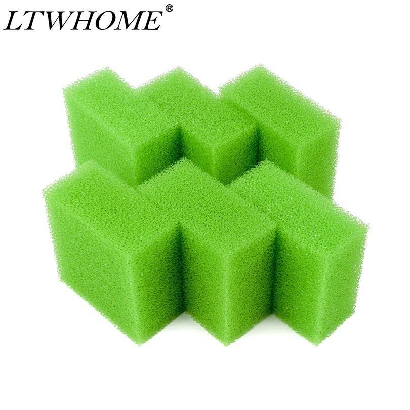 LTWHOME упаковка из 6 совместимых средних аквариумных фильтров губка подходящая для