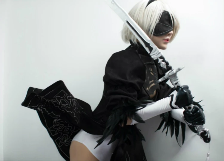 Хэллоуин НИС: Automata 2B YoRHa NO.2 Тип B женский косплей черная кожа Косплей Костюм Аниме