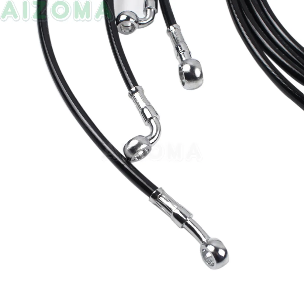 Мотоцикл 10-12 &quotРуль Ape кабель Тормозная Линия Комплект для Harley Touring Road King Street