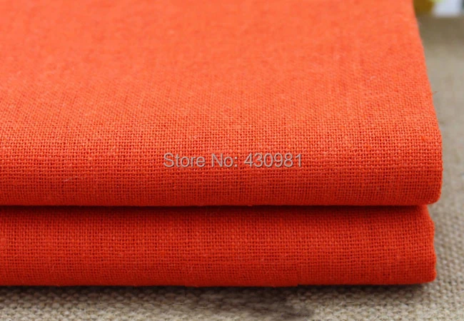 1 м X 4 красно оранжевая льняная хлопковая ткань для одежды|fabric wallet|fabric beddingmaterial press