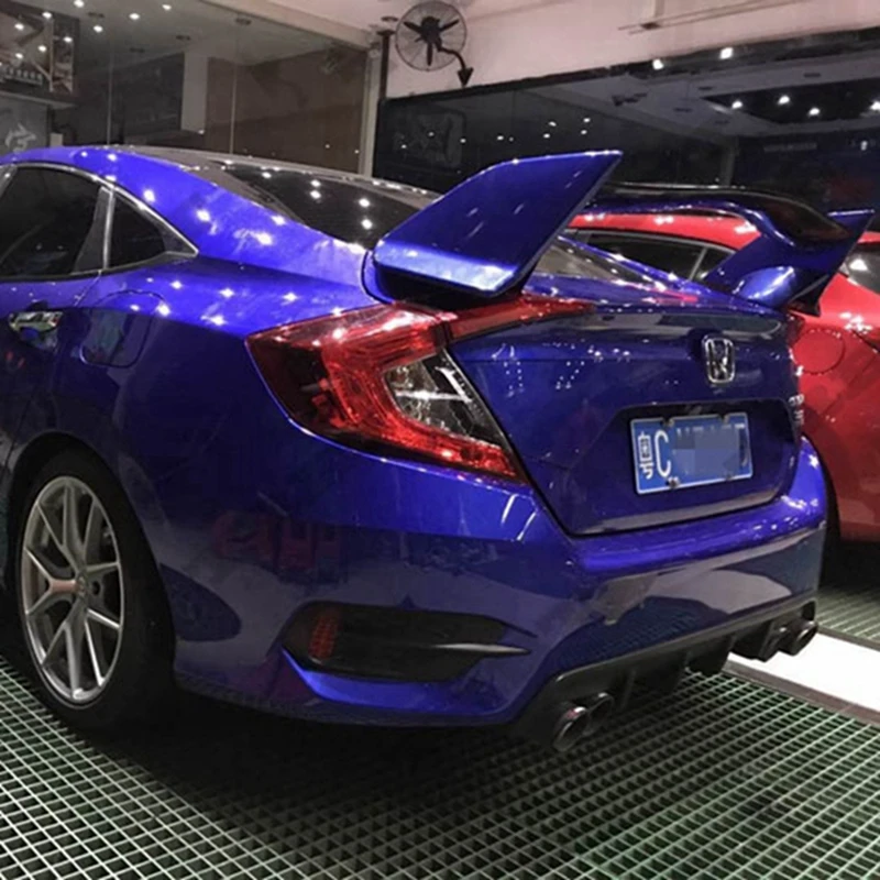 Задний спойлер из АБС пластика для багажника гоночный крыло Honda Civic 10 поколения