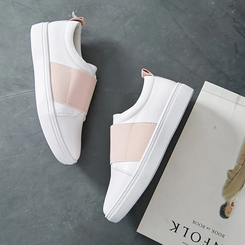 Кроссовки женские из натуральной кожи повседневная обувь в стиле пэчворк белые