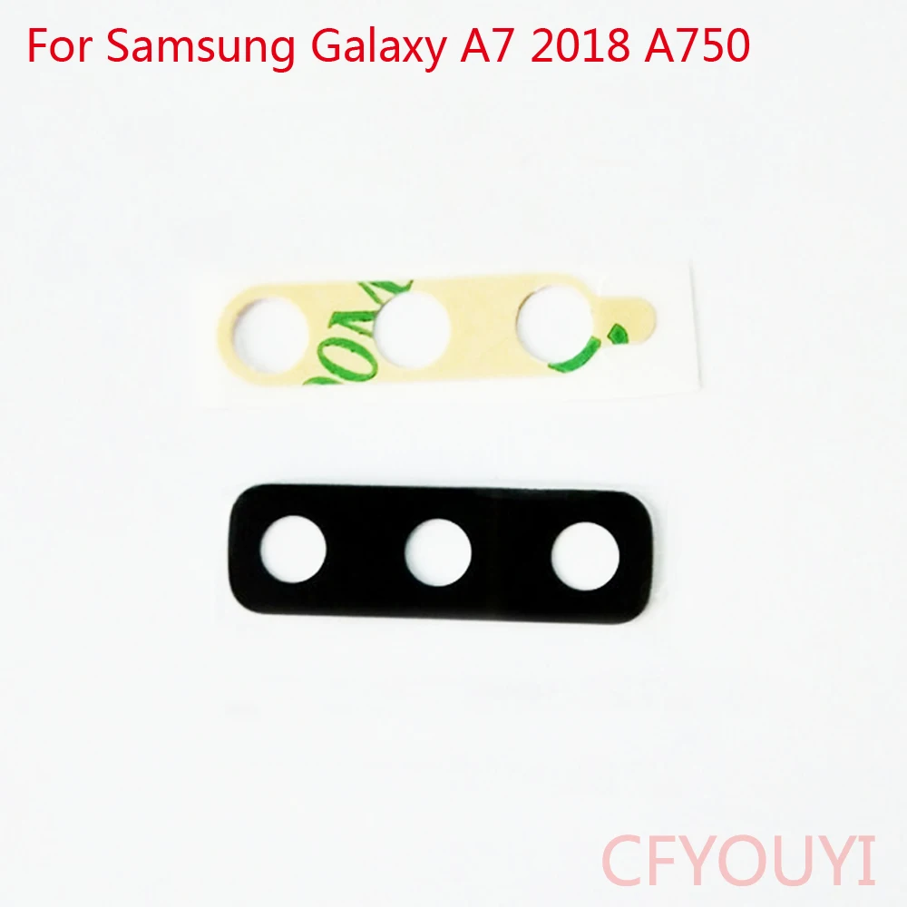 10-100pcs/lot For Samsung Galaxy A7 2018 A750 Back Rear Camera Glass Lens Cover With Adhesive Replacement Part | Мобильные телефоны