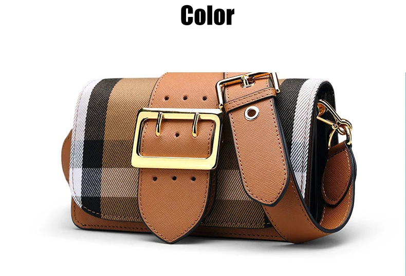 Women Fashion Square Messenger Bags,Leisure Purse Lock Luxury Handbags,Genuine Leather Shoulder Crossbody Bag For Women